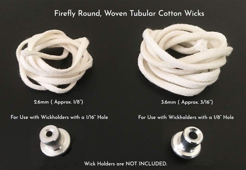 Firefly Brand - 5 Feet of 3.6mm Braided Eco Cotton Replacement Wick for Oil Lamps and Candles for Round Wick Holders - Image 2